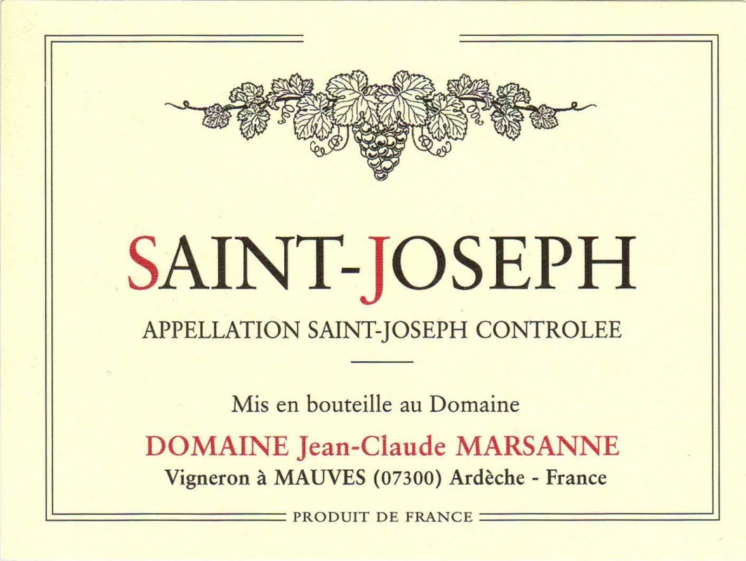 Domaine Jean-Claude Marsanne Saint-Joseph Blanc 2022