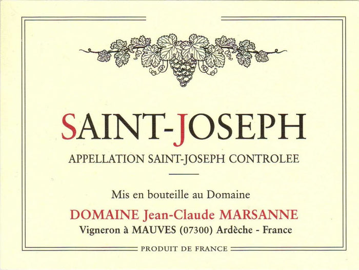 Domaine Jean-Claude Marsanne Saint-Joseph Blanc 2022