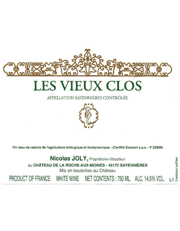 Nicolas Joly Savennieres Les Vieux Clos 2022