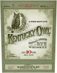 Kentucky Owl The Wiseman Rye Whiskey 750mL