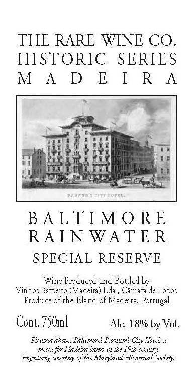 Rare Wine Co. Baltimore Rainwater Madeira