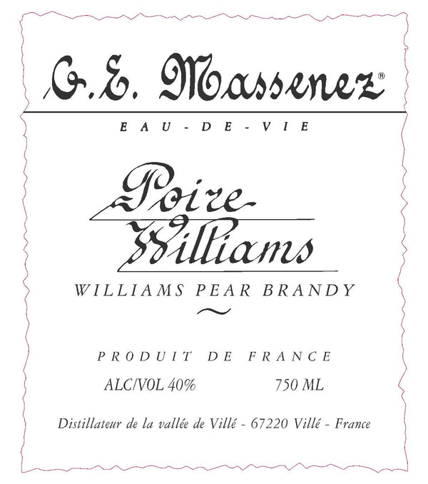 Massenez Poire Williams Pear Brandy 750mL