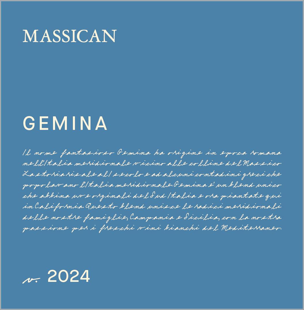 Massican Gemina White 2023