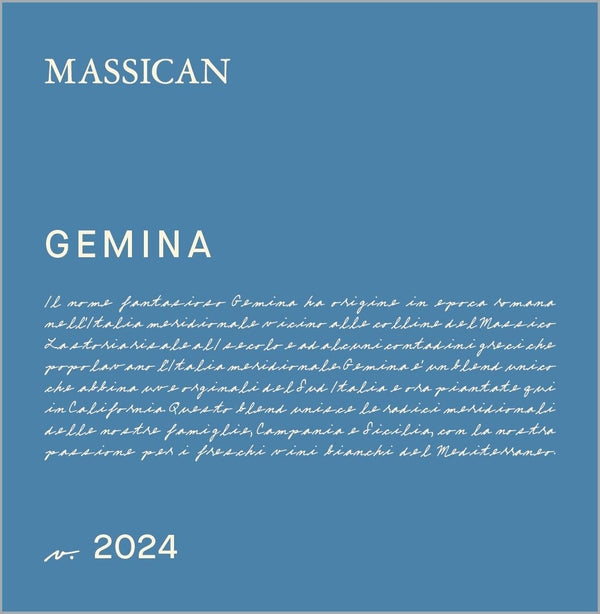 Massican Gemina White 2023