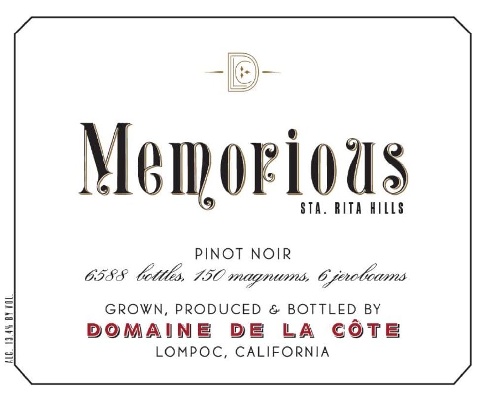 Domaine de la Cote Memorious Pinot Noir 2023