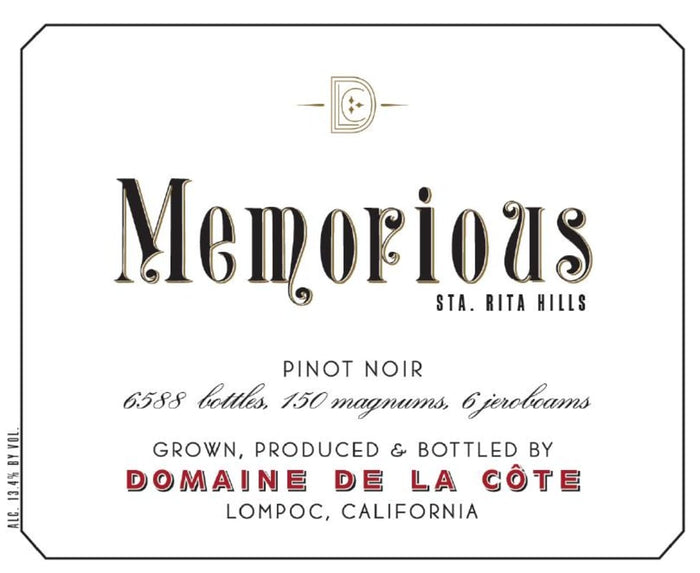 Domaine de la Cote Memorious Pinot Noir 2023