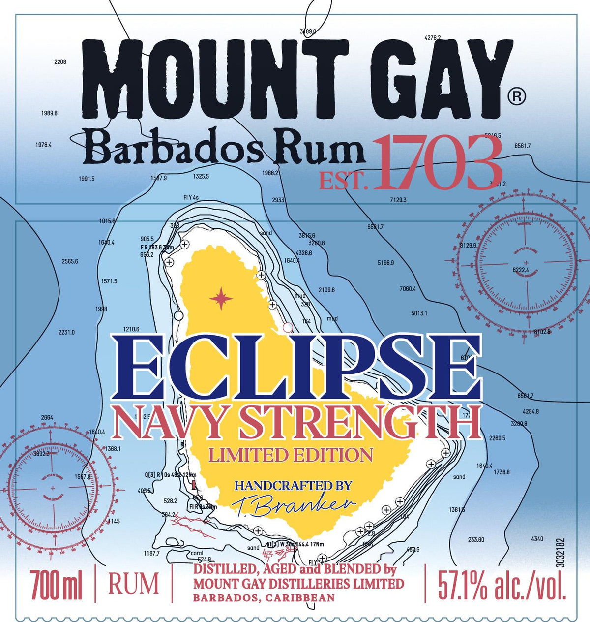 Mount Gay Eclipse Gold Navy Strength Rum 750mL