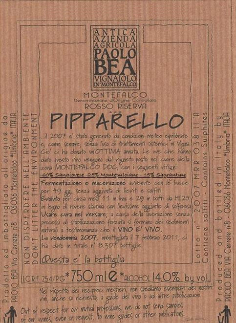 Paolo Bea Pipparello Montefalco Rosso Riserva 2018
