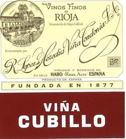 R. Lopez de Heredia Vina Cubillo Crianza 2016