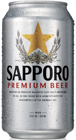 Sapporo Premium 12oz Can