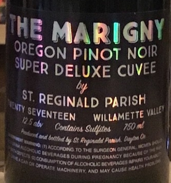 St. Reginald Parish Marigny Super Deluxe Pinot Noir 2022