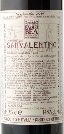 Paolo Bea Umbria Rosso San Valentino 2019