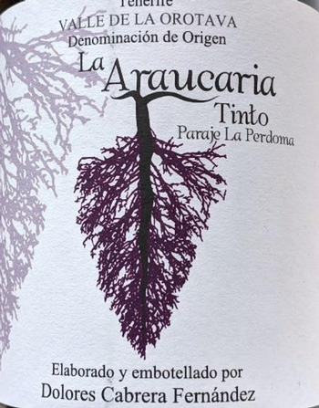 Dolores Cabrera Fernandez La Araucaria Tinto 2018