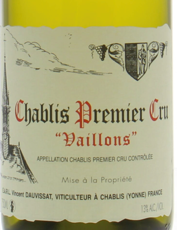 Domaine Rene et Vincent Dauvissat Chablis Premier Cru Vaillons 2020