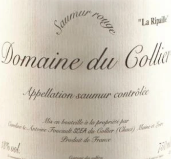 Domaine du Collier Saumur Rouge La Ripaille 2020