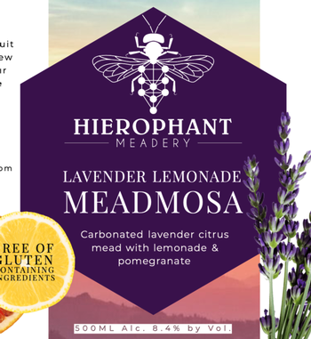Hierophant Sparkling Mead Meadmosa Lavender Lemonade 500mL Bottle