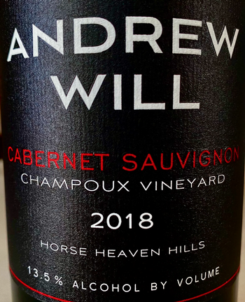 Andrew Will Champoux Vineyard Cab Sauv 2018