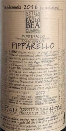 Paolo Bea Pipparello Montefalco Rosso Riserva 2018