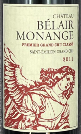 Chateau Belair Monange 1er Grand Cru Classe Saint-Emilion Grand Cru 2011