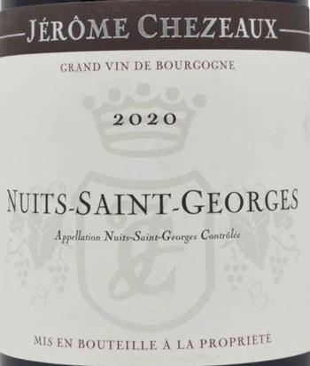 Jerome Chezeaux Nuits Saint Georges 2020