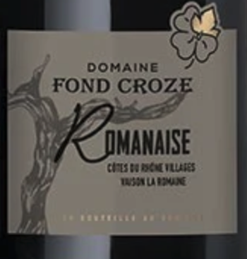 Fond Croze Côtes du Rhône Villages Vaison-la-Romaine La Romanaise 2022
