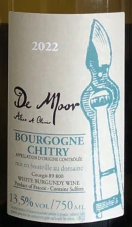Domaine Alice et Olivier de Moor Bourgogne Chitry 2022