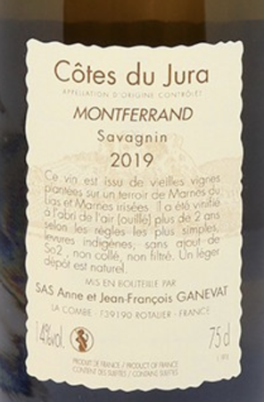 Anne & Jean-Francois Ganevat Cotes du Jura Savagnin Montferrand 2019