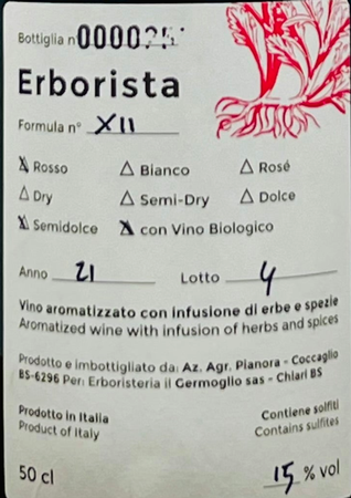 Azienda Agricola Pianora XII Wermut Erborista 500mL