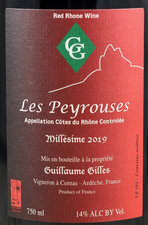 Guillaume Gilles Les Peyrouses CdR Rouge 2019