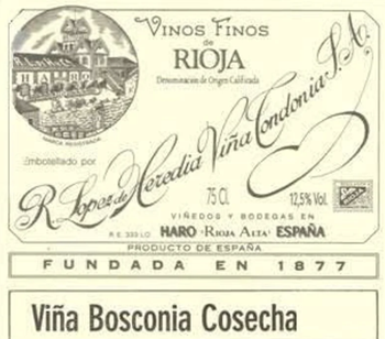 Lopez de Heredia Rioja Gran Reserva Vina Bosconia 2005