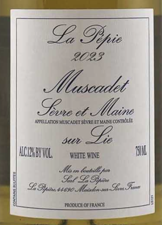 Domaine de la Pepiere La Pepie Muscadet de Sevre et Maine Sur Lie 2023