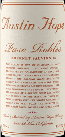 Austin Hope Paso Robles Cabernet Sauvignon 2022