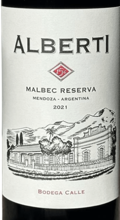 Bodega Calle Alberti 154 Malbec Reserva 2021