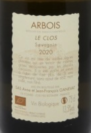 Anne et Jean-Francois Ganevat Arbois Le Clos Savagnin 2020