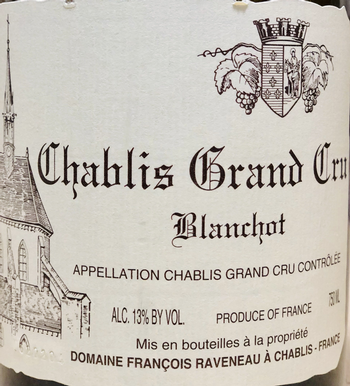 Domaine Francois Raveneau Grand Cru Chablis Blanchot 2023