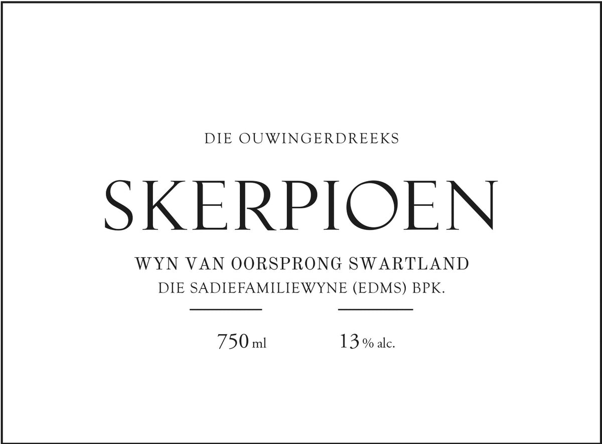 The Sadie Family Die Ouwingerdreeks Skurfberg White 2023