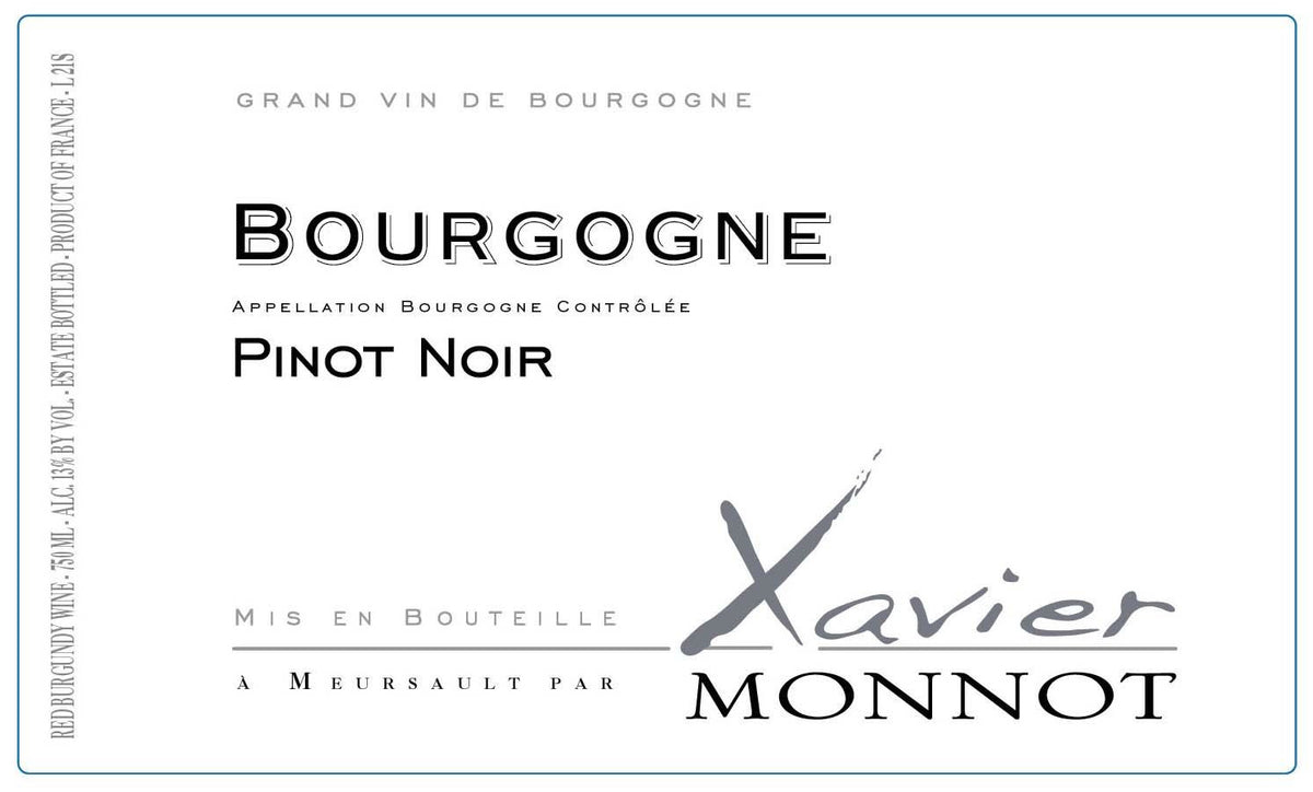 Xavier Monnot Bourgogne Rouge 2020
