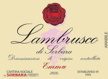 Cantina di Carpi e Sorbara Lambrusco di Sorbara Emma Amabile NV
