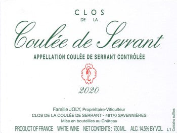 Nicolas Joly Clos de la Coulee de Serrant 2021