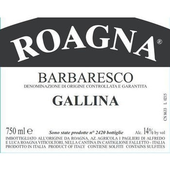 Roagna Barbaresco Gallina 2018