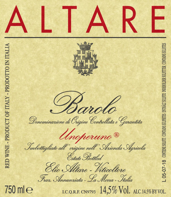 Elio Altare Barolo Unoperuno 2013