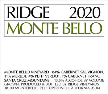 Ridge Monte Bello 2020