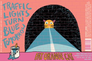 Fat Orange Cat Traffic Lights Turn Blue Tomorrow 16oz Can