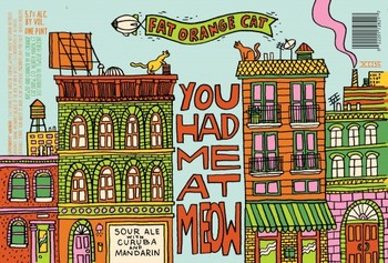 Fat Orange Cat You Had Me At Meow 16oz Can