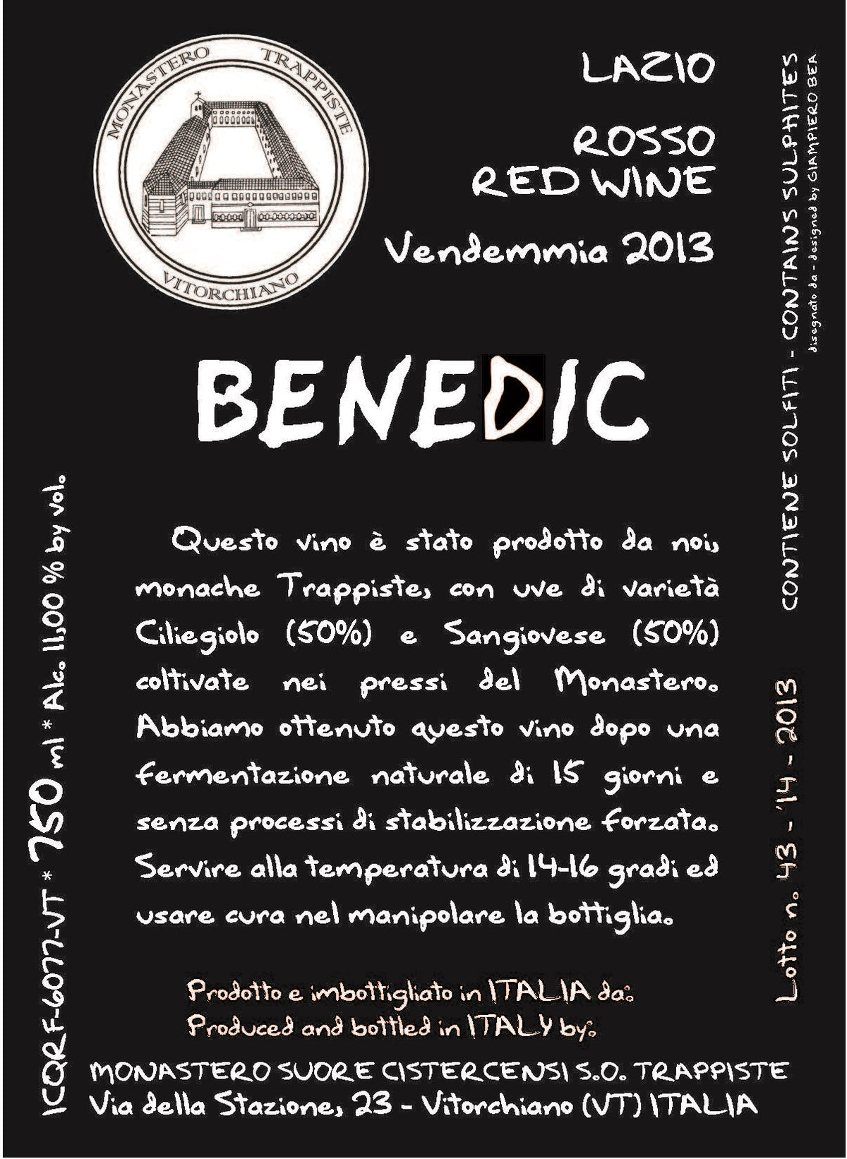 Monastero Suore Cistercensi Benedic Lazio Rosso 2020