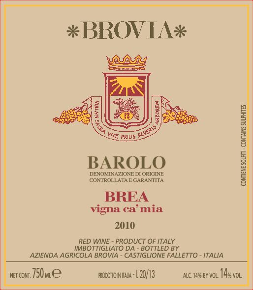 Brovia Barolo Brea Vigna Ca' Mia 2016