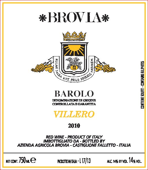 Brovia Villero Barolo 2018