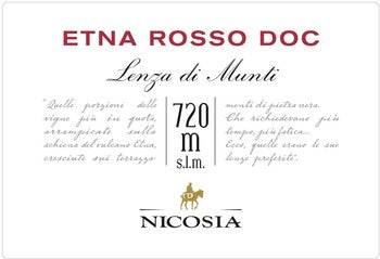 Nicosia Etna Rosso Lenza di Munti 2019