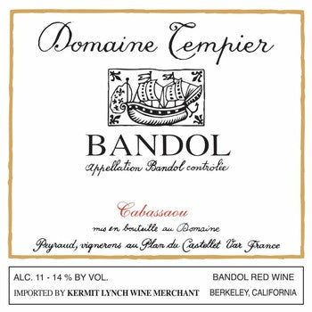 Domaine Tempier Bandol Cabassaou Rouge 2022