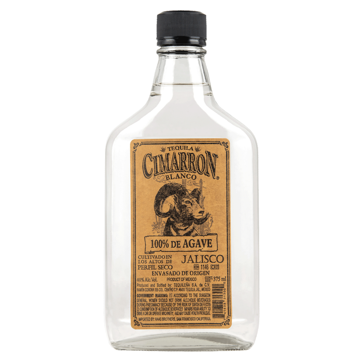 Cimarron Blanco Tequila 375mL